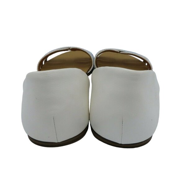 Guess Womens 8 ELIZE Iridescent Rainbow Rhinestone Flat Sandals Faux Leather - Picture 5 of 8